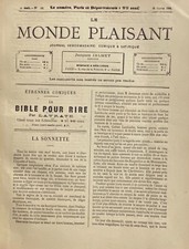 JOURNAL LE MONDE PLAISANT 1882 PAR LAVRATE INSPECTION GENERALE   N° 192