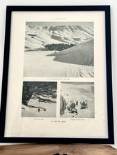 Affiche ancienne 1935 ski