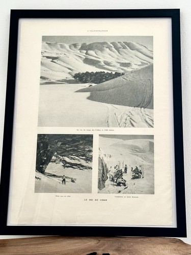 Affiche ancienne 1935 ski