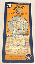 Carte MICHELIN - Carte N° 76 - Aurillac  St Etienne - 1935 - Très Bel état.