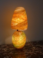 Très rare lampe verre soufflée signée Gabriel Milesi Maitre verrier à Pérouges