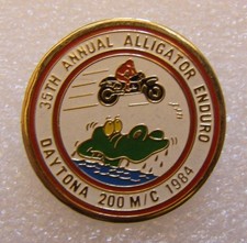 pin's 1984 200 MC ALLIGATOR ENDURO DAYTONA RACING RACES 35th vintage pin badge