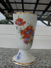 MAZAGRAN Porcelaine LIMOGES  Décor COQUELICOT + FILET OR 13,5 cm haut