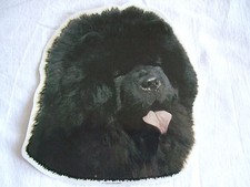 GRAND AUTOCOLLANT  - motif chien  Tête  CHOW CHOW  NOIR N° 2