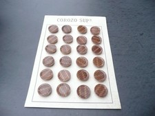 24 boutons ancien en corozo