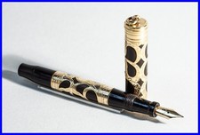Parker Duofold #2 Stylo À Encre En Or Rempli Filigrane Avec Plume En Or 14K Fine