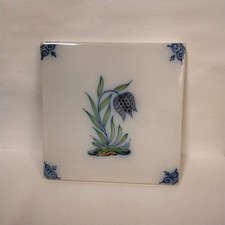 Ancien Carreau Carrelage Faience De Delft 13cm Fleur Tiles Azulejos Déco