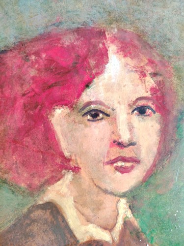 Belle peinture femme - belle, chevelure
