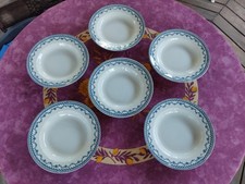 6 Assiettes Creuses Faience