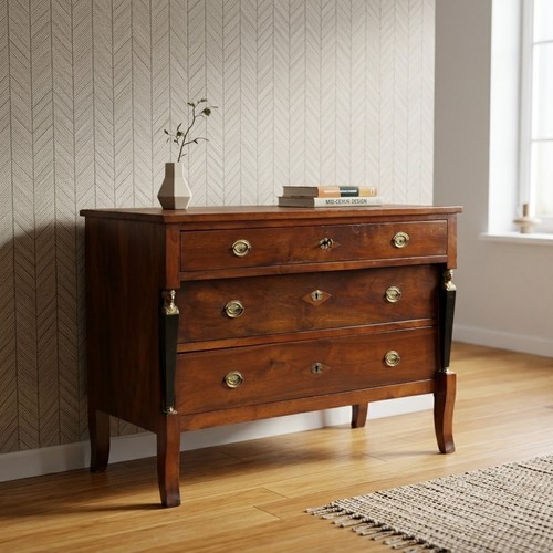 Commode empire ancienne noyer - commode,