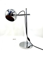Lampe ancienne eyeball vintage de bureau articulée chromée design années 50/60