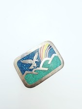 60s Rainbow Hippy Belt Buckle