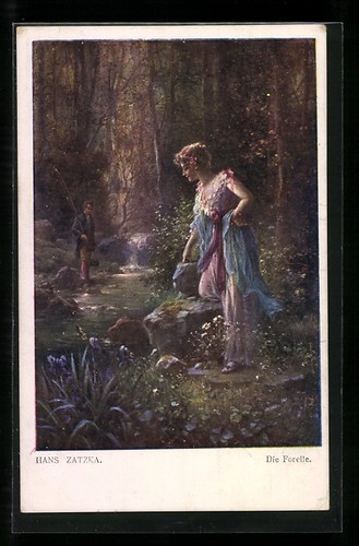 Carte postale artiste hans - carte, d'artiste