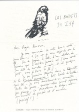 Norbert CASSEGRAIN Condition humaine Balzac Enfer lettre autographe signée