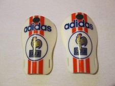 VINTAGE Y2K 80S 1984 PROTEGES TIBIA FFF EQUIPE DE FRANCE ERA CHALLENGER VENTEX