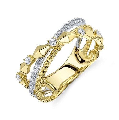 Bague croisée diamant - bague,