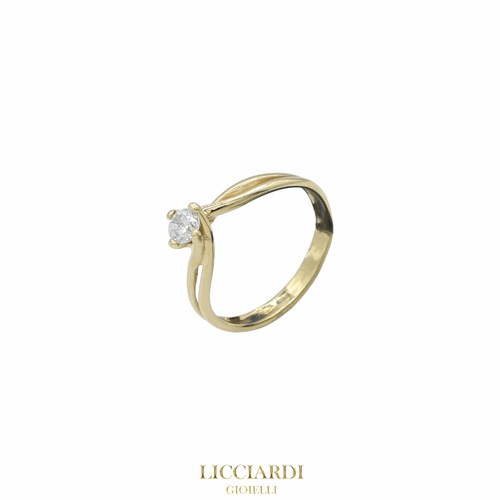 Bague solitaire femme jaune - solitaire,