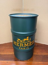 Baril HERMES métal 60 L VERT