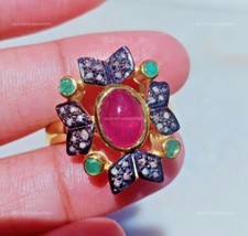 Juillet Naissance Bague Rubis, 925 Argent Tranche Diamant Anniversaire Cadeau