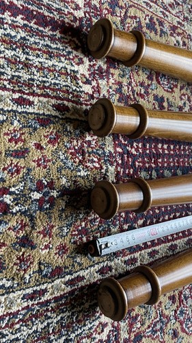 Pieds table ancienne bois - 4,