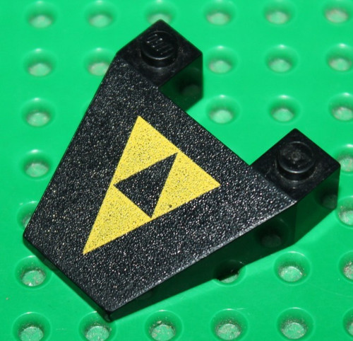 Lego black wedge 4x4 taper - wedge,