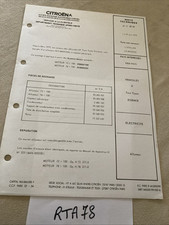 Citroën note information 81H