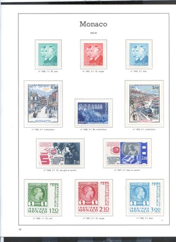 Timbre monaco années 1995 - années, à
