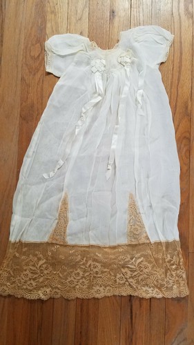 Antique christening baby doll - christening,