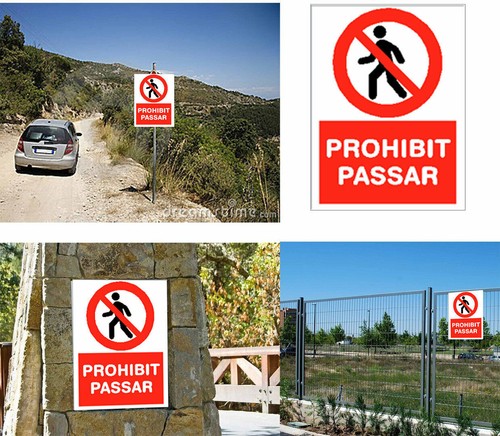 Affiche interdite passer - interdite,
