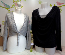 Lot vêtements occasion femme : Haut " Camaïeu ", Gilet " DPM " - T : 38