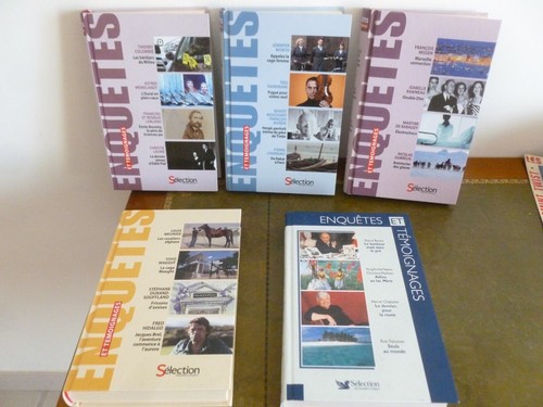Lot livres relies - 5, enquetes