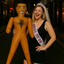 Gonflable Poupée Nue Noir Mâle Homme Coquin Enterrement / Vie de Garçon