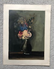 VLAMINCK ROSES POMPONS Litho