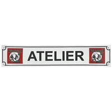 plaque emaillé bombée "ATELIER VELOSOLEX" 410x80 mm  SERVICE VELOSOLEX VENTE