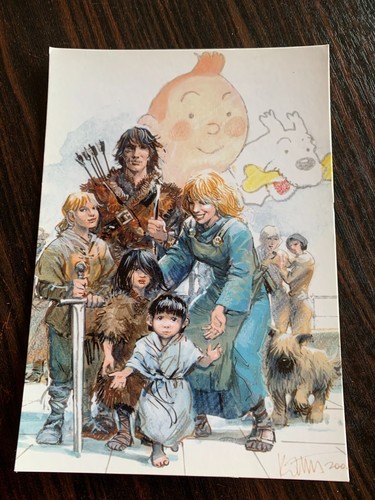 Carte postale 15x10 tintin - carte,