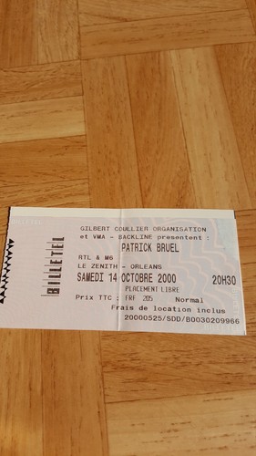 Billet concert patrick - concert,