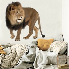 Lion brun 3D C22 animal papier peint peinture murale affiche autocollant mural décalcomanie We