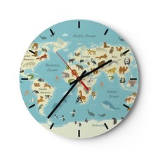 Horloge murale en verre