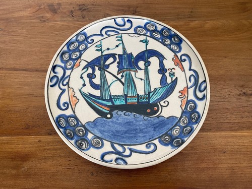 Plat iznik décor caravelle - plat,