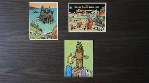 Tintin lot 3 cartes - -,