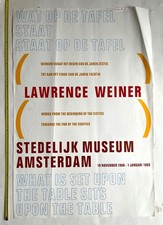 Lawrence Weiner at Stedelijk Museum Amsterdam 1989 vintage poster