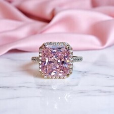 Bague diamant saphir - , rose
