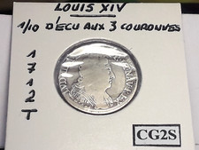 Louis XIV 1/10 d'Ecu aux 3