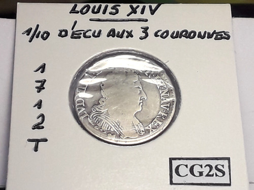 Louis xiv ecu - 1/10, d'ecu