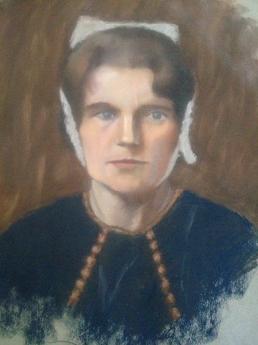 Unique grand pastel portrait