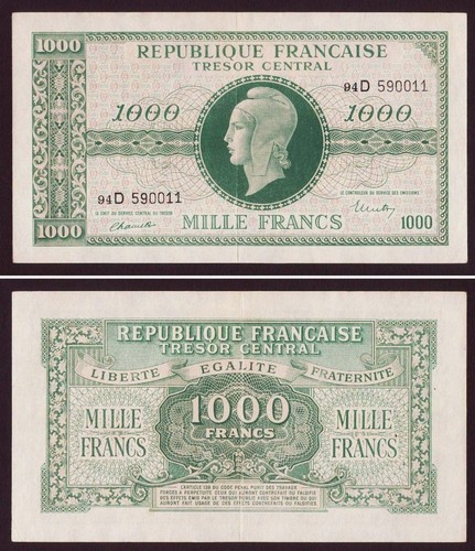 France 1000 francs - 1000, (1944)