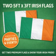 2 X Large Drapeau Irlandais