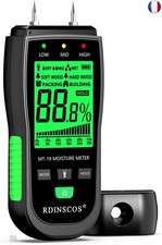 Testeur Humidité,RDINSCOS Testeur Humidité Bois avec Ecran LCD Détecteur d'