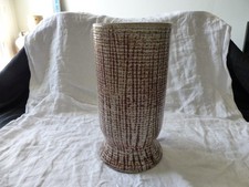 ACCOLAY GRAND VASE CYLINDRIQUE EN CERAMIQUE SIGNE HAUTEUR 27 CM