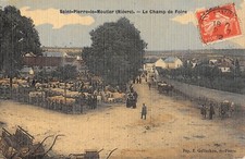 CPA 58 SAINT PIERRE LE MOUTIER / LE CHAMP DE FOIRE / cpa toilée